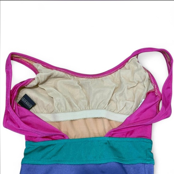 Lands End Vintage 90s Colorblock Swimsuit Small Size 6 - Picture 7 of 12